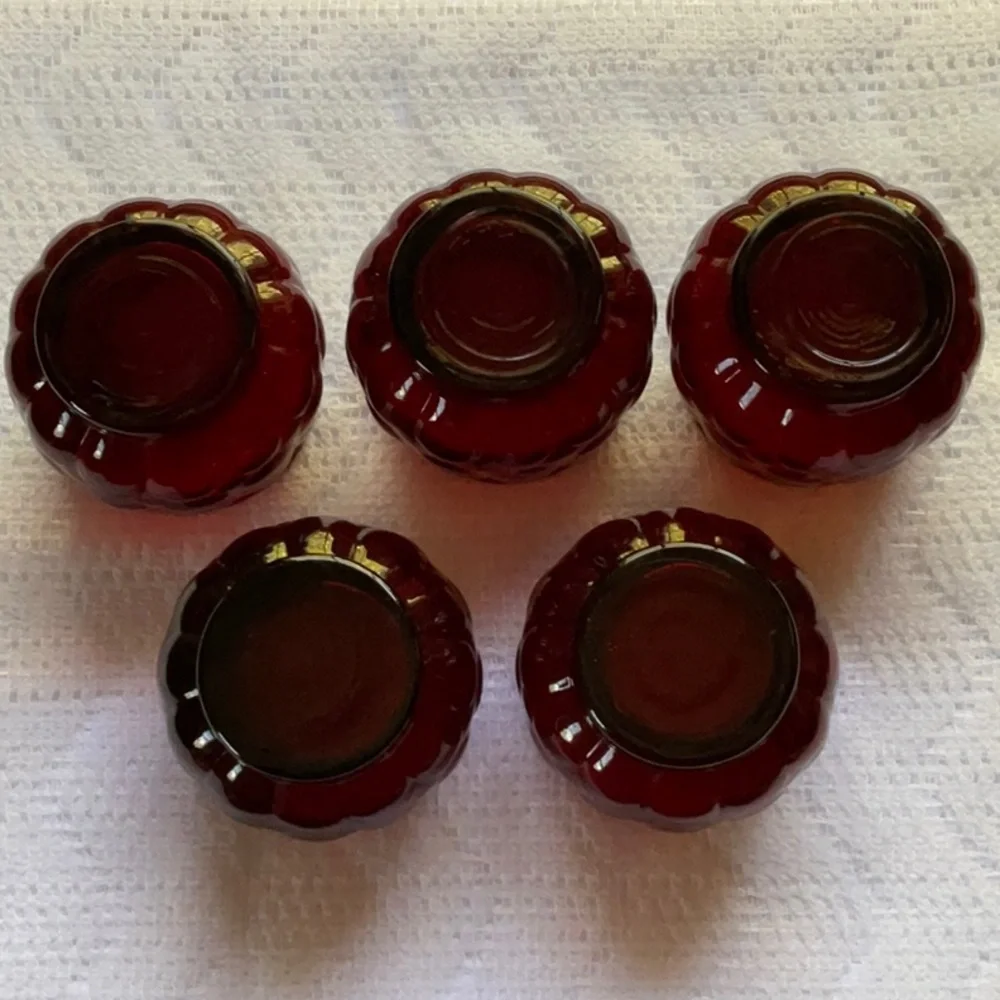 Vintage Anchor Hocking Royal Ruby Red Bubble Rocks Glass 8 oz.